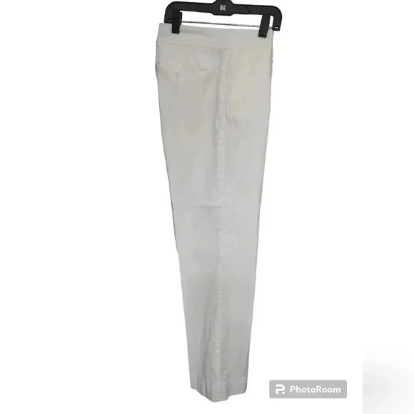 Eileen Fisher white stretch ankle pants - Picture 3 of 6